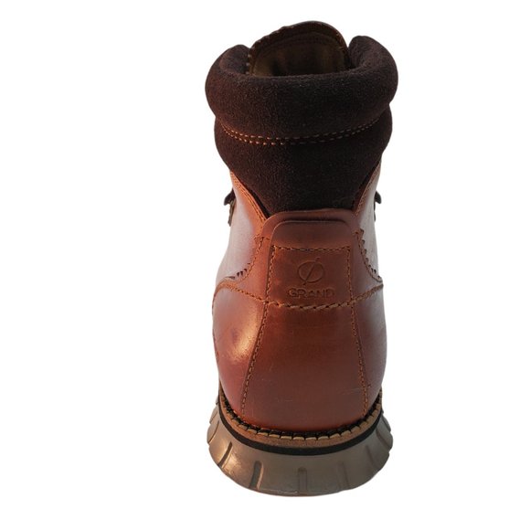 Cole Haan Mens Zergrand Hiker Waterproof Boots British Tan 8M - Picture 4 of 6